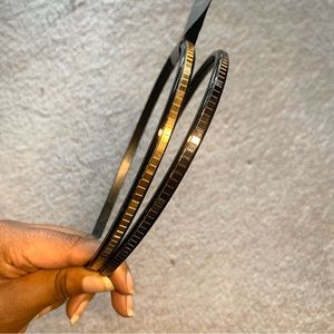 Blue sliver & Rose gold, gold sequined Y2K headbands 2 pck